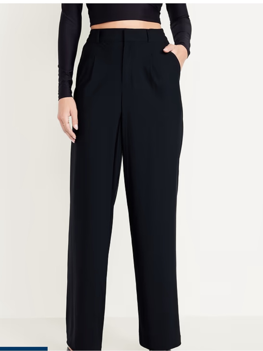 Old Navy Black High-Rise SleekTech Trouser Pants